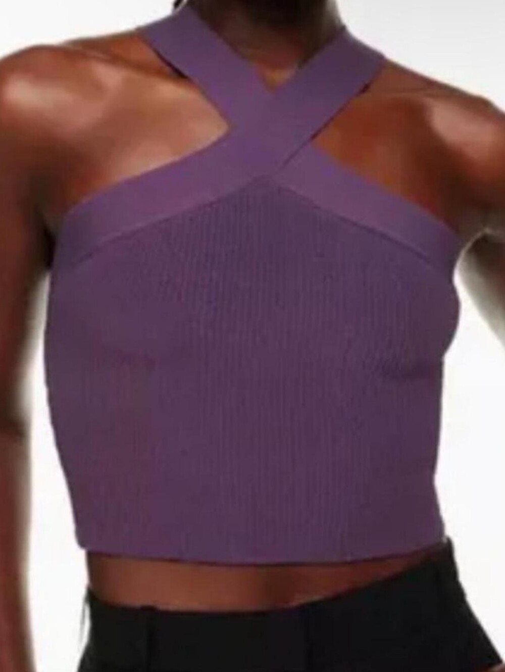 Aritzia Babaton Criss Cross Cropped Top